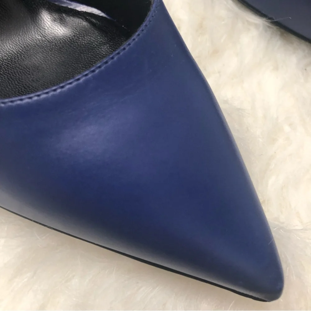 Yves Saint Laurent Blue Stiletto Heels - Picture 2 of 14